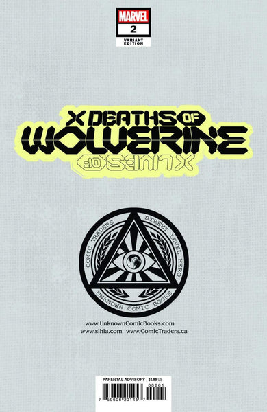 BUY 2 GET 1 FREE - X DEATHS OF WOLVERINE #2 RYAN STEGMAN Unknown Illuminati Virgin Variant - 3 Copies