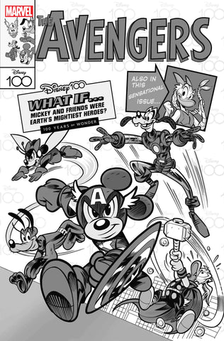 AMAZING SPIDER-MAN 17 PASTROVICCHIO Disney 100 Avengers 1:100 B&W Ratio Variant