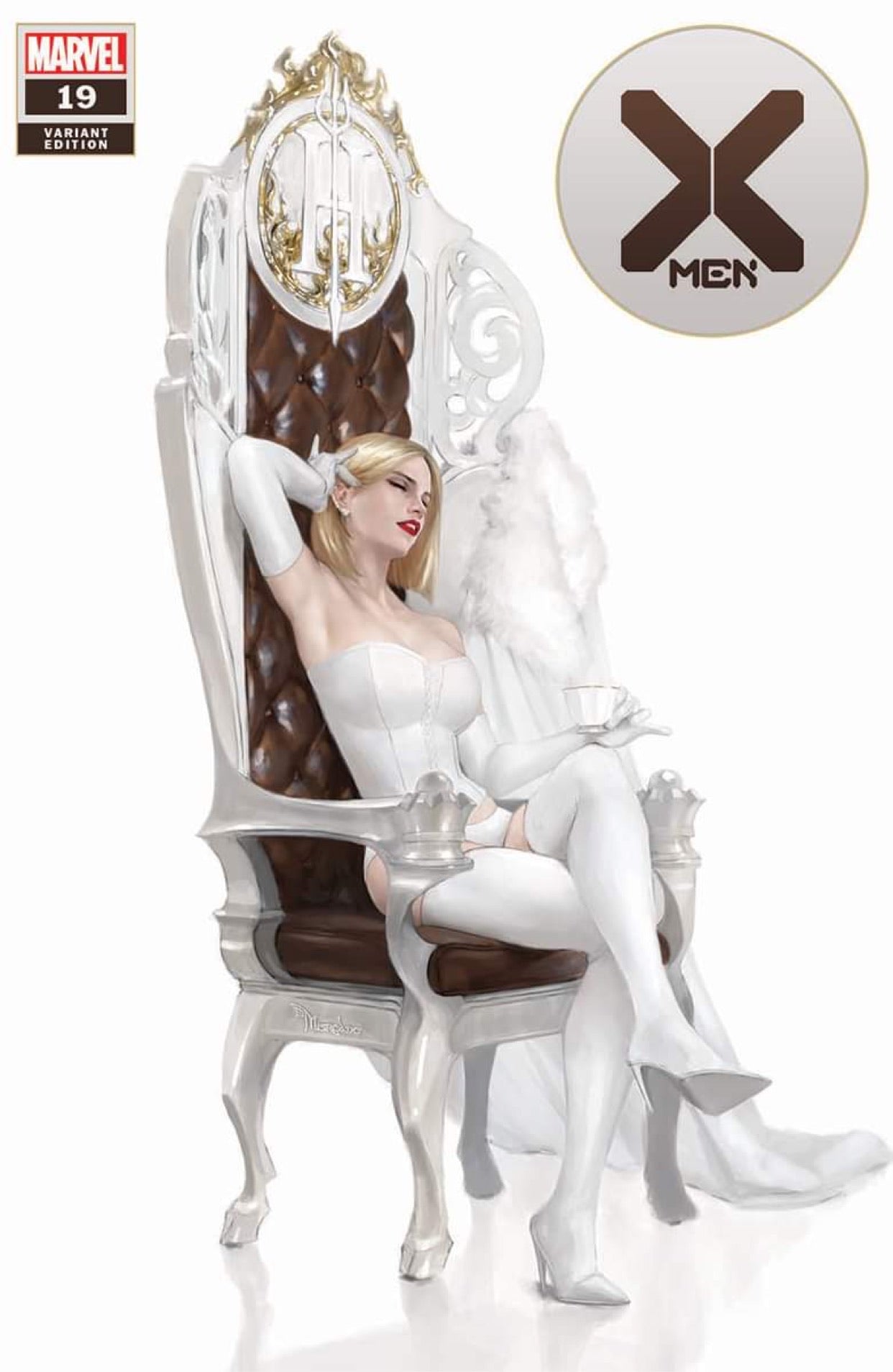 X-MEN #19 MIGUEL MERCADO WHITE QUEEN VARIANT SET OF 2 Trade