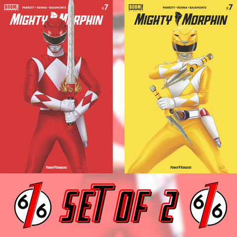 MIGHTY MORPHIN #7 BON BERNARDO Negative Space Variant Set of 2 LTD 500