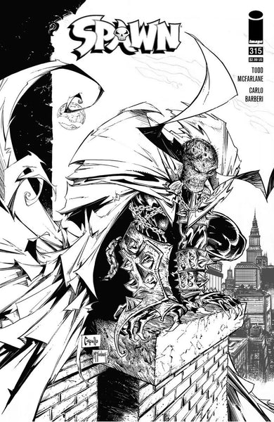 SPAWN #315 SET OF 2 Capullo McFarlane B & B&W Sketch 1:5