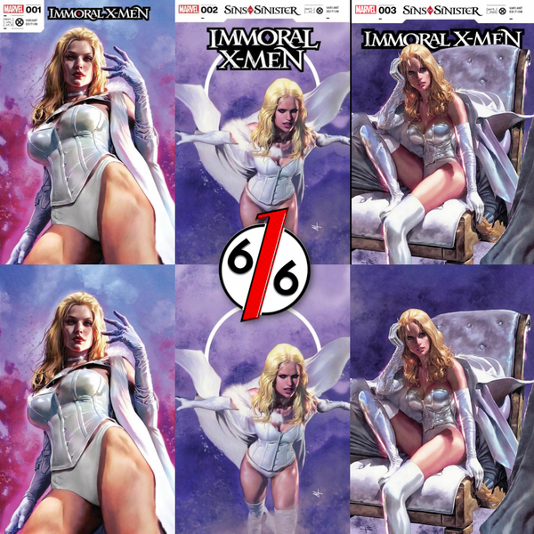 IMMORAL X-MEN #1-3 TURINI 616 EMMA FROST Trade Dress & Virgin Variant Set Of 6