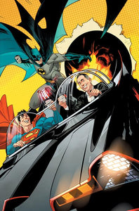 BATMAN SUPERMAN WORLDS FINEST #1 MORA 1:100 Seinfeld Batmobile Getting Coffee Ratio Variant