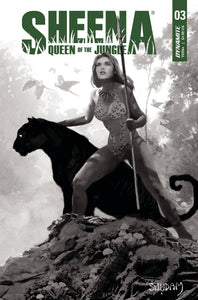 SHEENA QUEEN OF THE JUNGLE #3 ARTHUR SUYDAM 1:30 B&W Ratio Variant