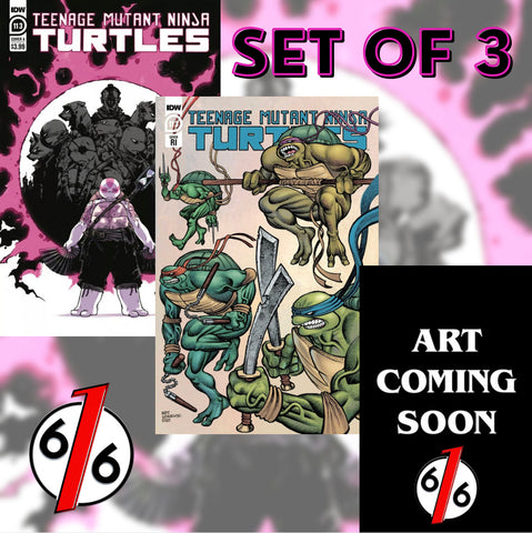 🚨🐢🔥 TMNT #113 SET OF 3 Lesniewski 1:10 & Main Cvr A & Cvr B Eastman / New Arc