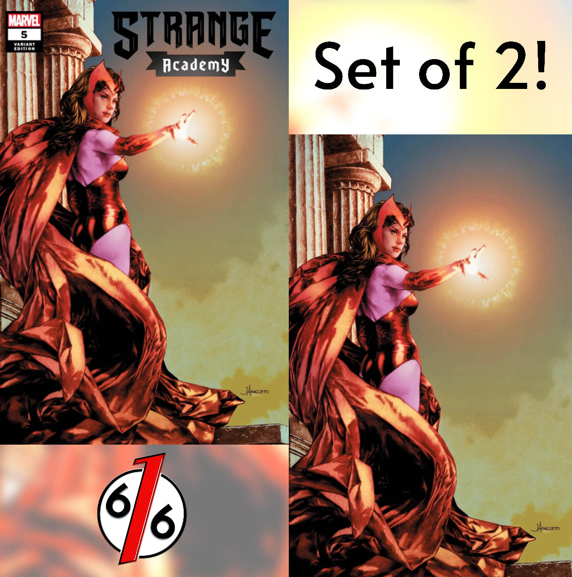 🔥🚨 STRANGE ACADEMY #5 JAY ANACLETO SET OF 2 Scarlet Witch Exclusive Variant NM