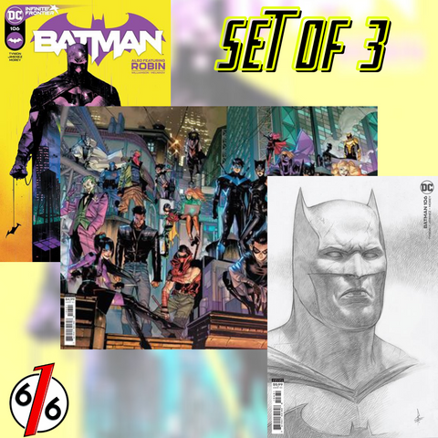 🚨🦇 BATMAN #106 SET OF 3 Cvr A & B Wraparound & 1:25 🔑 1st App MIRACLE MOLLY