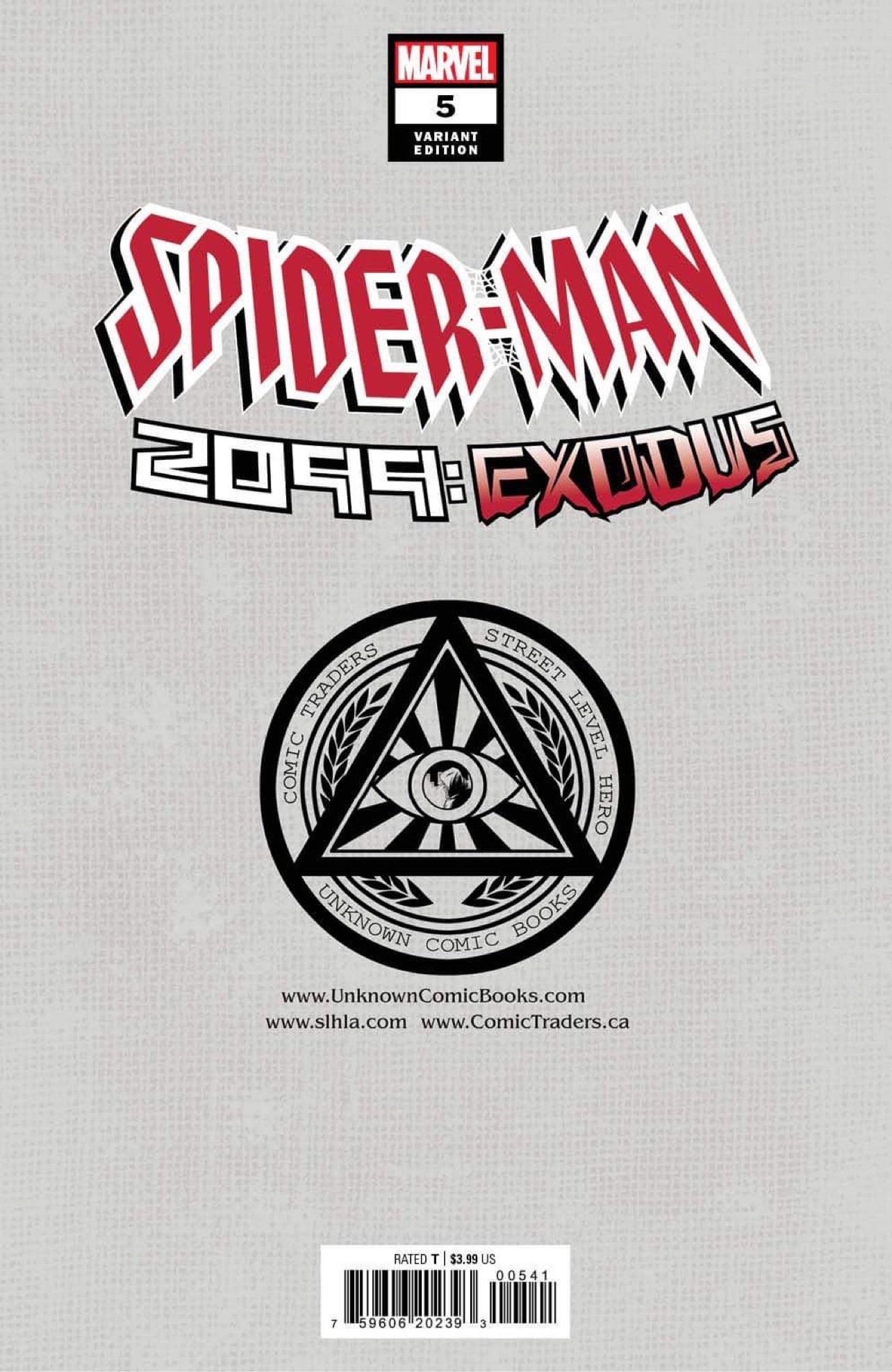 アユヨーダ様 SPIDER-MAN 2099 EXODUS #5 ALAN QUAH Unknown 616 Trade Dress